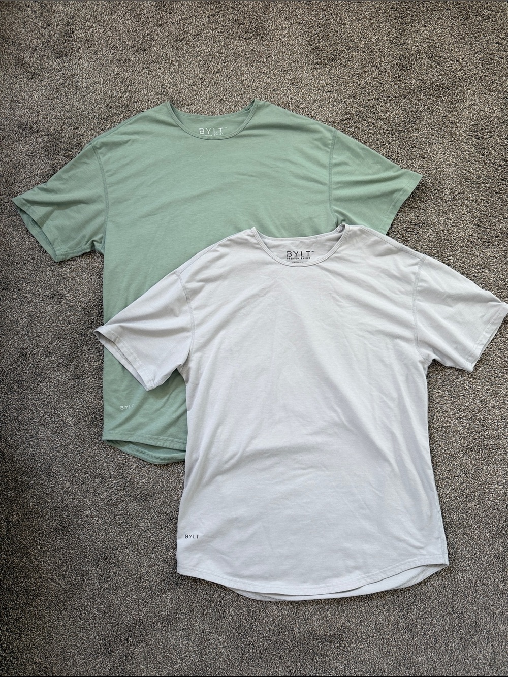 Bylt drop cut shirts XL in Storm & Moss
